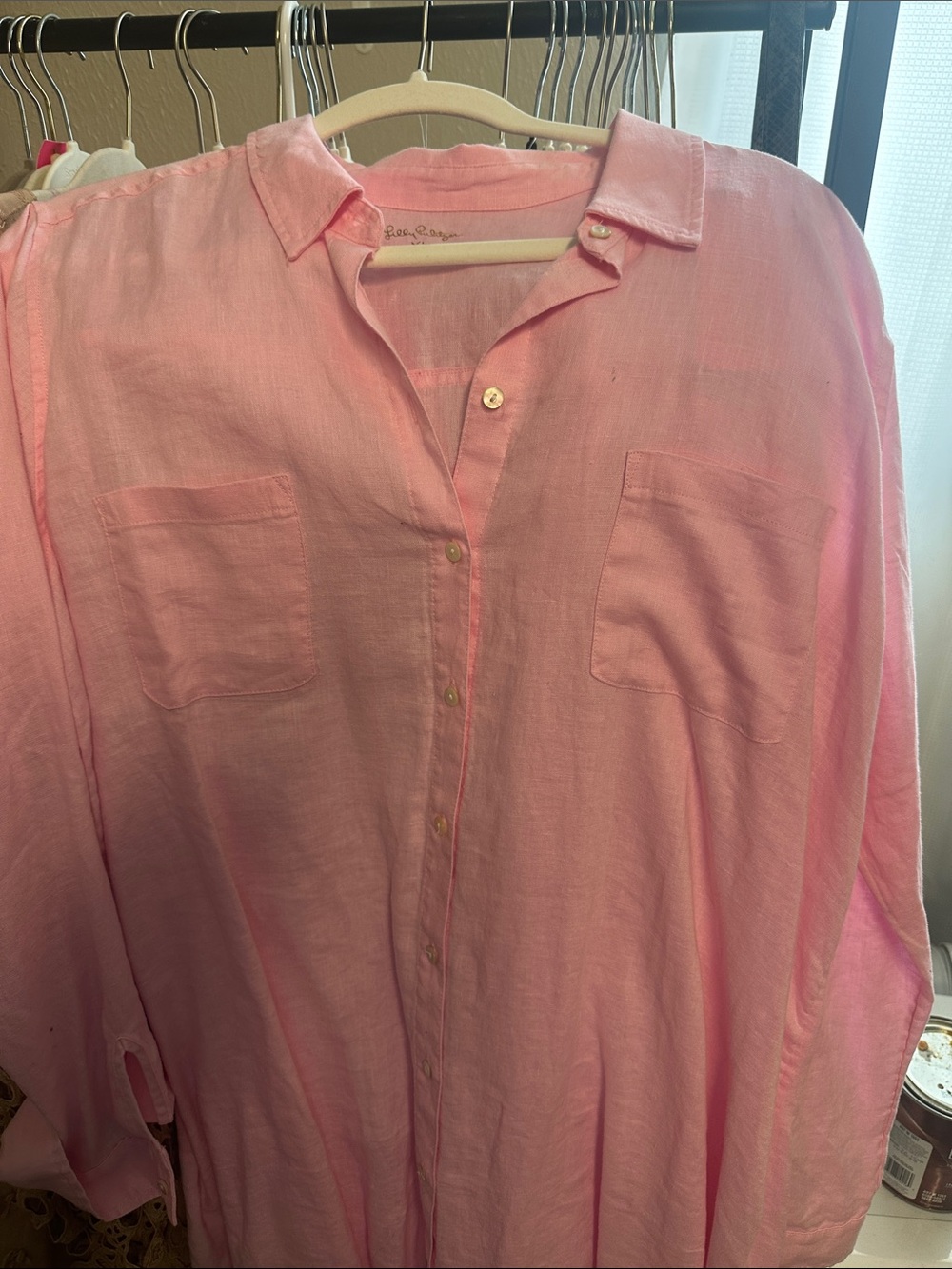 Lilly Pulitzer Pink Button-Down Casual Shirt